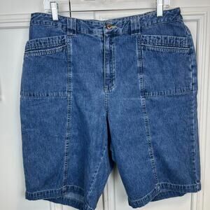 Vintage White Stag Denim Bermuda Shorts